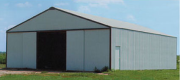 machine shed, workshop with metal roofing